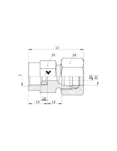 Przyłączka skręcana prosta G 1/4 GW pod rurę 10 mm, stal nierdzewna | Hydraulika | Eshop Dopak | Wszystko dla Przemysłu