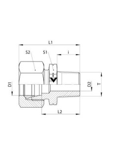 Złączka hydrauliczna skręcana NPT 1/4 GZ pod rurę fi 8 mm, stal nierdzewna | Hydraulika | Eshop Dopak | Wszystko dla Przemysłu 2