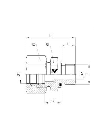 Złączka skręcana hydrauliczna G 3/8 GZ do rury 12 mm, stal nierdzewna, z uszczelką FKM | Hydraulika | Eshop Dopak | Wszystko dla