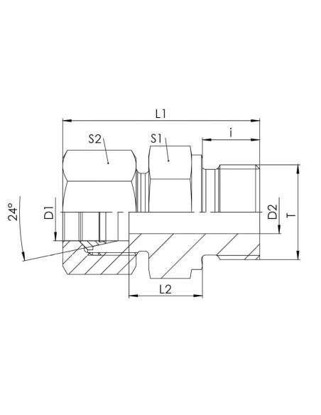 Przyłączka skręcana prosta GZ 1 do rury 22, ES, L | Hydraulika | Eshop Dopak | Wszystko dla Przemysłu