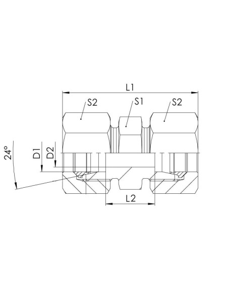 Łącznik skręcany prosty 24° do rury 8,  ES, L | Hydraulika | Eshop Dopak | Wszystko dla Przemysłu