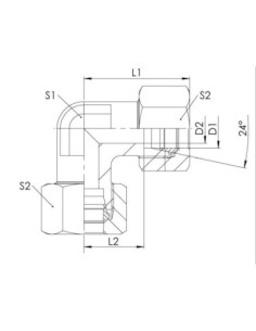 Złączka skręcana kątowa do rury 10, ES, L | Hydraulika | Eshop Dopak | Wszystko dla Przemysłu