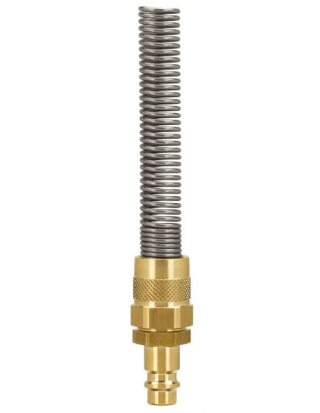 Króciec szybkozłącza Ludecke DN7,2 typ 26, skręcany do węża fi 10x8 mm ze sprężyną, mosiądz | Przewody i Złącza | Eshop Dopak | 