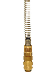 Szybkozłącze pneumatyczne Ludecke DN7,2 typ 26, skręcane do węża fi 10x8 mm ze sprężyną, mosiądz | Przewody i Złącza | Eshop Dop