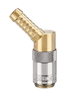 Szybkozłącza do form wtr.DN6 pod wąż 6mm, kątowe 45, z zaw