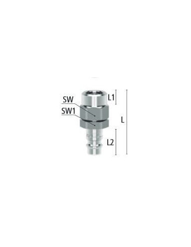 króciec NW 7.2 pod wąż 12x8, stal nierdzewna | Przewody i Złącza | Eshop Dopak | Wszystko dla Przemysłu