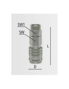 Szybkozłącze pneumatyczne Ludecke DN7,8 typ 25, skręcane do węża fi 10x8 mm, stal hartowana | Przewody i Złącza | Eshop Dopak | 