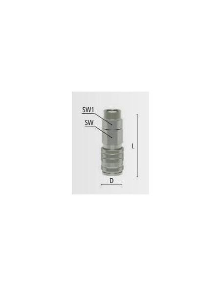 Szybkozłącze pneumatyczne Ludecke DN7,8 typ 25, skręcane do węża fi 10x8 mm, stal hartowana | Przewody i Złącza | Eshop Dopak | 