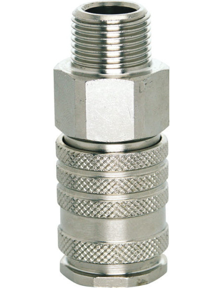 Szybkozłącze pneumatyczne Ludecke DN10 typ 27, R 1/2 GZ, obustronnie odcinające, stal hartowana | Pneumatyka | Eshop Dopak | Wsz