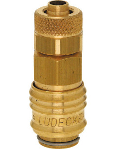 Szybkozłącze pneumatyczne Ludecke DN5 typ 21, skręcane do węża fi 6x8 mm, mosiądz | Przewody i Złącza | Eshop Dopak | Wszystko d