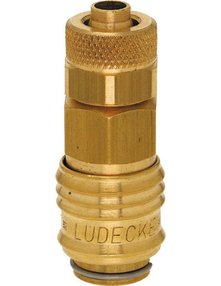 Szybkozłącze pneumatyczne Ludecke DN5 typ 21, skręcane do węża fi 6x8 mm, mosiądz | Przewody i Złącza | Eshop Dopak | Wszystko d