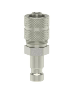 Króciec szybkozłącza Ludecke DN2,7 typ 20 skręcany do węża fi 4x6 mm, mosiądz niklowany | Przewody i Złącza | Eshop Dopak | Wszy