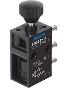 K/O-3-PK-3 Zawór z przyciskiem | Pneumatyka | Eshop Dopak | Wszystko dla Przemysłu