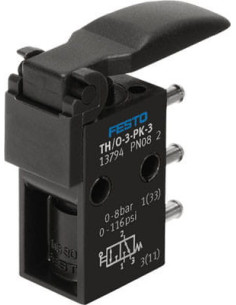 TH/O-3-PK-3 Zawór z przyciskiem dźwigniowym | Pneumatyka | Eshop Dopak | Wszystko dla Przemysłu