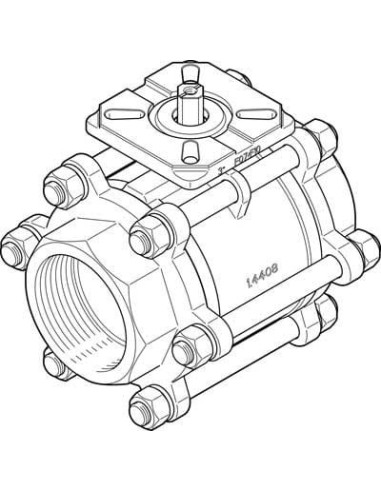 VZBA-3"-GG-63-T-22-F0710-V4V4T Zawór kulowy | Pneumatyka | Eshop Dopak | Wszystko dla Przemysłu