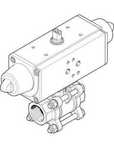 VZBA-1/2"-GG-63-T-22-F0304-V4V4T-PS15-R- Zawór k ulowy z napędem | Pneumatyka | Eshop Dopak | Wszystko dla Przemysłu