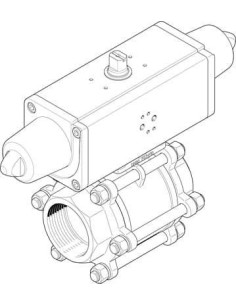 VZBA-3"-GG-63-T-22-F0710-V4V4T-PS180-R-9 Zawór k ulowy z napędem | Pneumatyka | Eshop Dopak | Wszystko dla Przemysłu