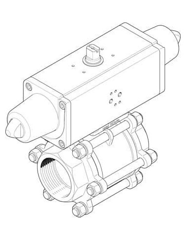 VZBA-4"-GG-63-T-22-F10-V4V4T-PS240-R-90- Zawór k ulowy z napędem | Pneumatyka | Eshop Dopak | Wszystko dla Przemysłu