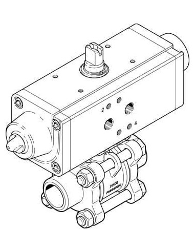 VZBA-11/4"-WW-63-T-22-F0405-V4V4T-PS53-R Zawór k ulowy z napędem | Pneumatyka | Eshop Dopak | Wszystko dla Przemysłu