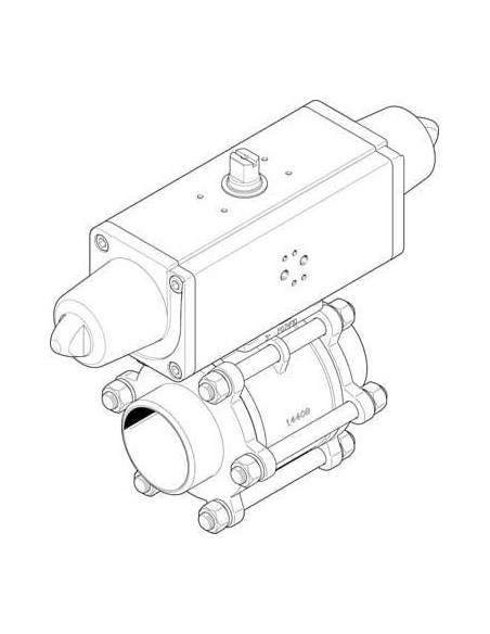VZBA-3"-WW-63-T-22-F0710-V4V4T-PS180-R-9 Zawór k ulowy z napędem | Pneumatyka | Eshop Dopak | Wszystko dla Przemysłu