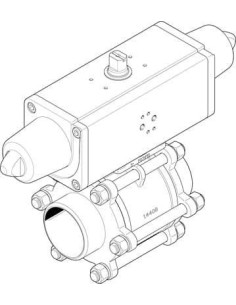 VZBA-4"-WW-63-T-22-F10-V4V4T-PS240-R-90- Zawór k ulowy z napędem | Pneumatyka | Eshop Dopak | Wszystko dla Przemysłu