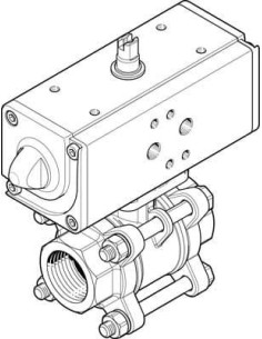 VZBA-11/4"-GG-63-T-22-F0405-V4V4T-PP60-R Zawór k ulowy z napędem | Pneumatyka | Eshop Dopak | Wszystko dla Przemysłu