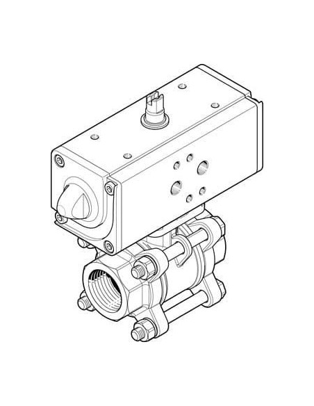 VZBA-11/4"-GG-63-T-22-F0405-V4V4T-PP60-R Zawór k ulowy z napędem | Pneumatyka | Eshop Dopak | Wszystko dla Przemysłu