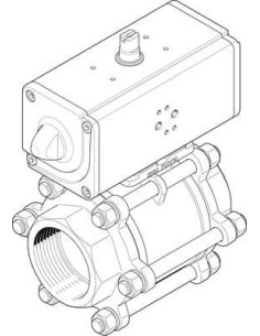VZBA-3"-GG-63-T-22-F0710-V4V4T-PP180-R-9 Zawór k ulowy z napędem | Pneumatyka | Eshop Dopak | Wszystko dla Przemysłu