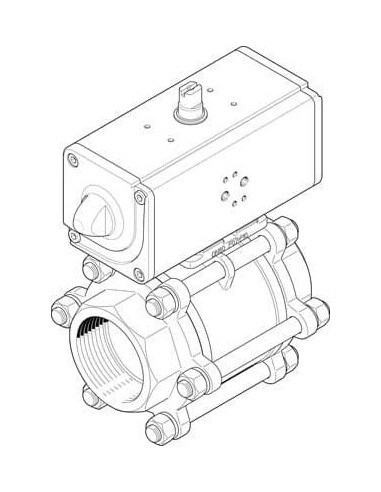 VZBA-4"-GG-63-T-22-F10-V4V4T-PP240-R-90- Zawór k ulowy z napędem | Pneumatyka | Eshop Dopak | Wszystko dla Przemysłu