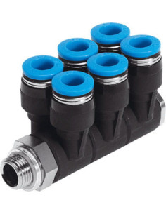QSLV6-G1/4-10 Rozdzielacz wielosegmentowy | Pneumatyka | Eshop Dopak | Wszystko dla Przemysłu
