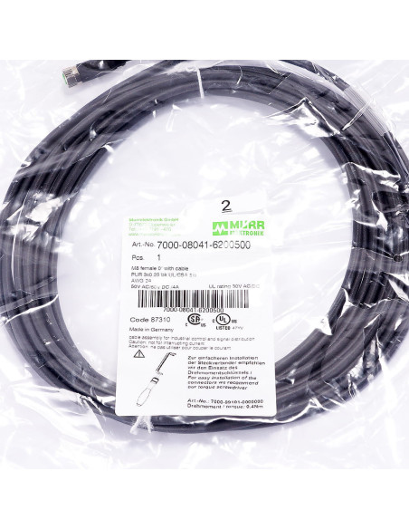 Konektor M8 męski, prosty z wolnym końcem przewodów, 7000-08041-6200500, Murr Elektronik | Elektronika | Eshop Dopak | Wszystko 