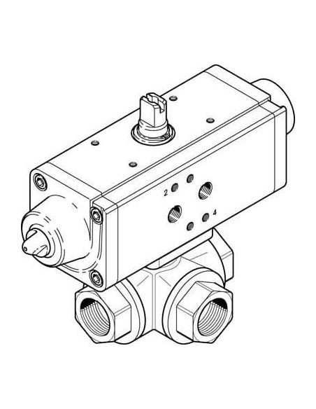 VZBA-3/8"-GGG-63-32T-F0304-V4V4T-PS30-R- Zawór k ulowy z napędem | Pneumatyka | Eshop Dopak | Wszystko dla Przemysłu
