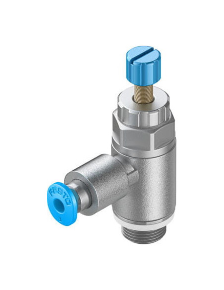 GRLA-1/8-QS-3-RS-D Zawór dławiąco-zwrotny | Hydraulika | Eshop Dopak | Wszystko dla Przemysłu