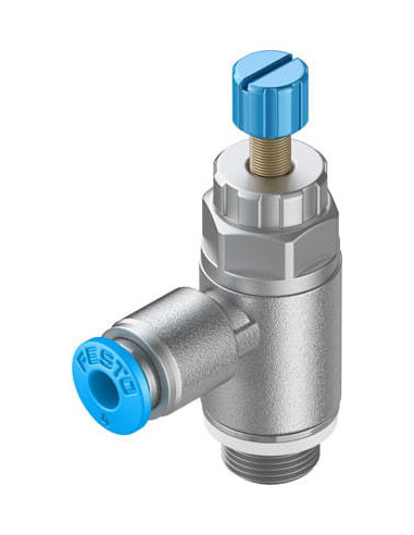 GRLA-1/8-QS-4-RS-D Zawór dławiąco-zwrotny | Hydraulika | Eshop Dopak | Wszystko dla Przemysłu