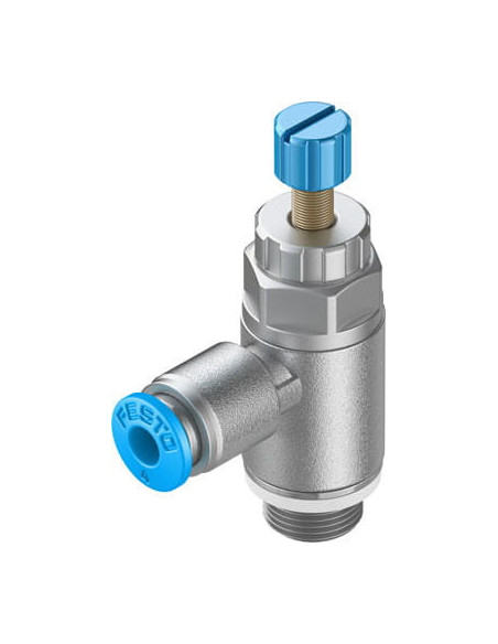 GRLA-1/8-QS-4-RS-D Zawór dławiąco-zwrotny | Hydraulika | Eshop Dopak | Wszystko dla Przemysłu