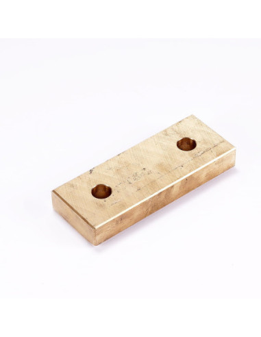 Płyta ślizgowa mosiężna wym. 50mm x 125mm x 20mm, z prętami grafitowymi , pod śrubę M12 | Mechanika Przemysłowa | Sklep Eshop Do