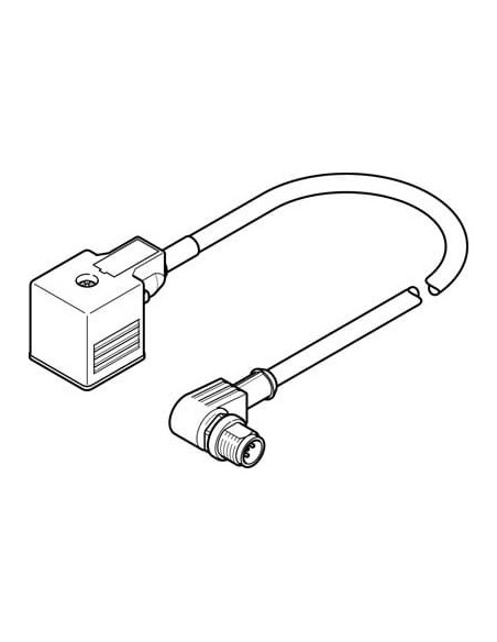 NEBV-A1W3F-P-K-0.6-N-M12W3 Kabel łączący | Przewody i Złącza | Eshop Dopak | Wszystko dla Przemysłu