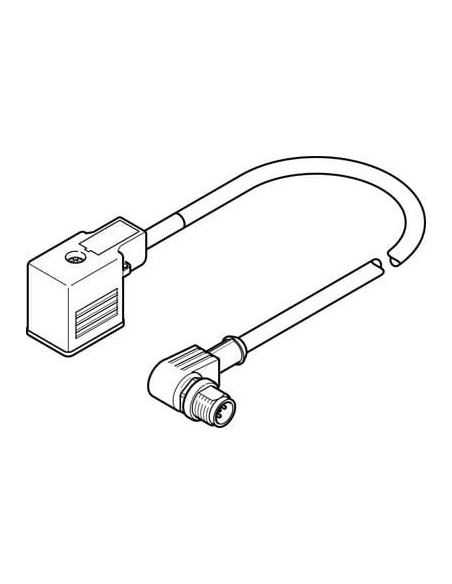 NEBV-B2W3F-P-K-0.3-N-M12W3 Kabel łączący | Przewody i Złącza | Eshop Dopak | Wszystko dla Przemysłu