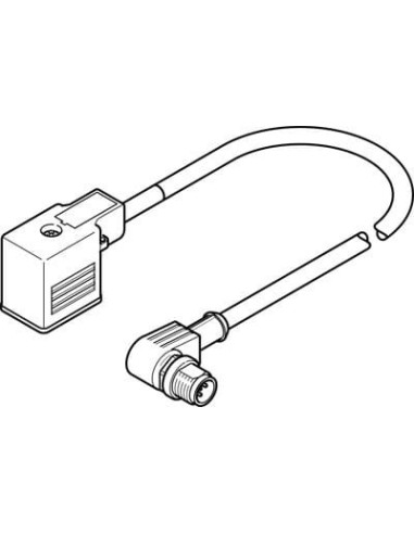 NEBV-B2W3F-P-K-0.6-N-M12W3 Kabel łączący | Przewody i Złącza | Eshop Dopak | Wszystko dla Przemysłu