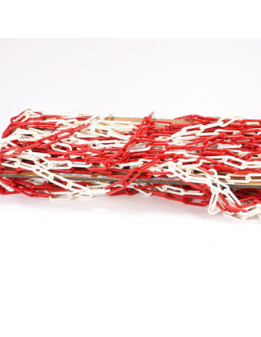 Łańcuch ostrzegawczy plastikowy do słupków ogrodzeniowych,  biało-czerwony( długość 44 m, grubośc 0,5 cm) | Wszystko dla Przemys