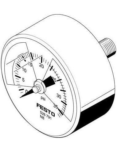 MA-50-36-R1/4-PSI-E-RG Manometr | Przyrządy Pomiarowe | Eshop Dopak | Wszystko dla Przemysłu