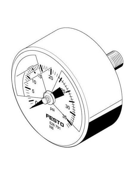 MA-50-36-R1/4-PSI-E-RG Manometr | Przyrządy Pomiarowe | Eshop Dopak | Wszystko dla Przemysłu