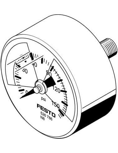 MA-50-145-R1/4-PSI-E-RG Manometr | Przyrządy Pomiarowe | Eshop Dopak | Wszystko dla Przemysłu