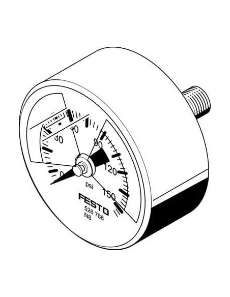 MA-50-145-R1/4-PSI-E-RG Manometr | Przyrządy Pomiarowe | Eshop Dopak | Wszystko dla Przemysłu