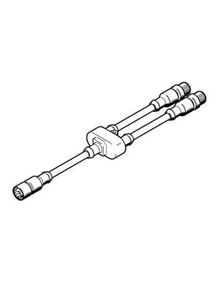 NEBV-M12G8-KD-3-M12G4 Przewód łączący | Przewody i Złącza | Eshop Dopak | Wszystko dla Przemysłu