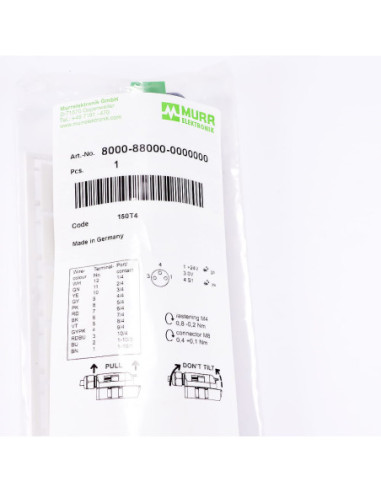 Moduł pasywny Exact8, 8xM8, 3-polowy, bez wtyczki i przewodu, 8000-88000-0000000, Murrelektronik | Elektronika | Eshop Dopak | W