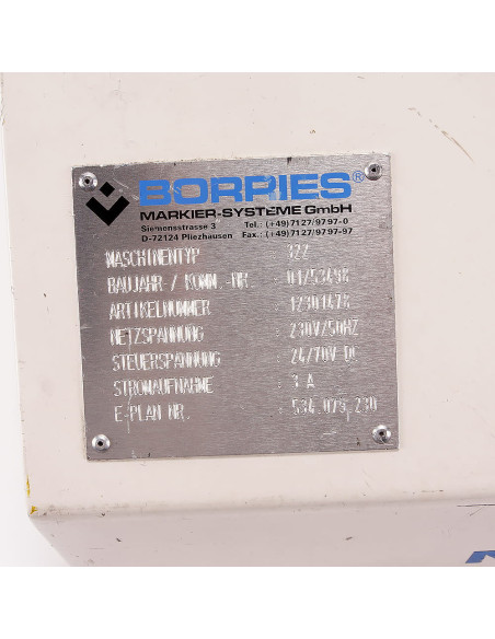 System znakowania, TYP 322, BORRIES | Elektronika | Eshop Dopak | Wszystko dla Przemysłu