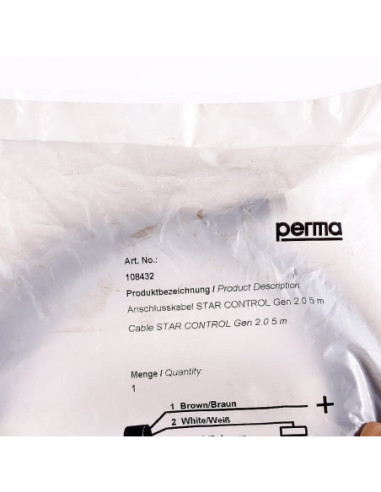 Kabel przyłączeniowy 5 m, 108432, PERMA | Przewody i Złącza | Eshop Dopak | Wszystko dla Przemysłu