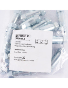 Proste mocowanie zaciskowe dla rur 15mm, M20X1.5 | Mechanika Przemysłowa | Sklep Eshop Dopak 2
