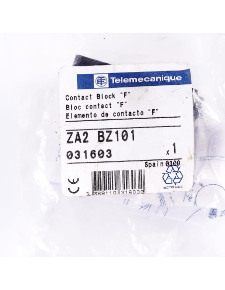 Elektryczny blok stykowy z ramką mocującą, ZB2-BE101, TELEMECANIQUE | Elektryka | Eshop Dopak | Wszystko dla Przemysłu
